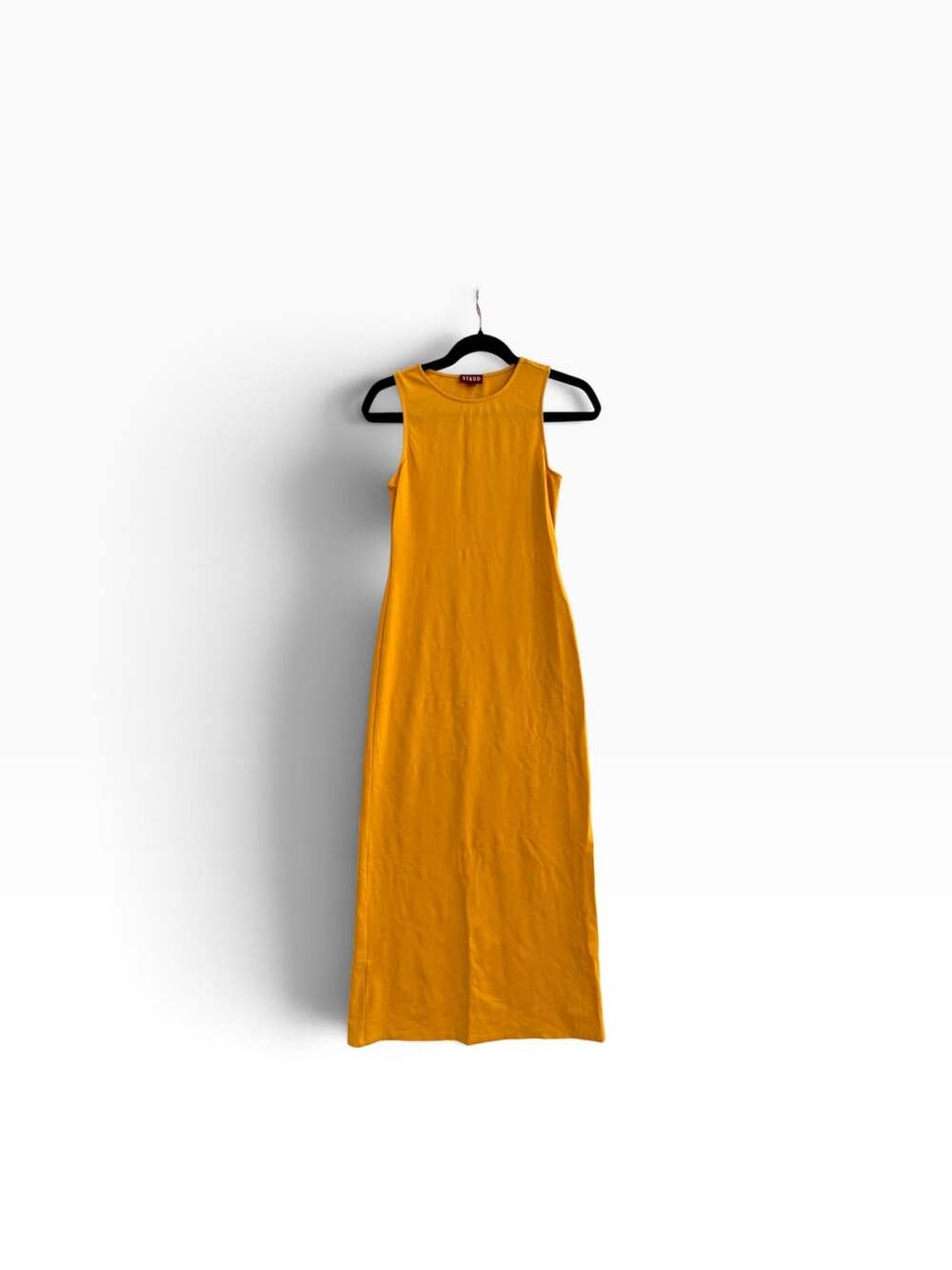 Staud Maxi Dress Size XS Yellow Sleeveless Knit Tank Dress